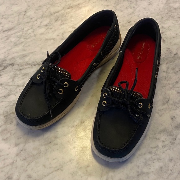 Sperry Shoes - Sperry Top-Sider Laguna Boat Shoes Black Gold 10